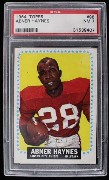 1964 Abner Haynes Kansas City Chiefs Topps Trading Card #98 (PSA 7 NM)