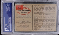 1954 Hugh McElhenny San Francisco 49ers Bowman Trading Card #54 (PSA 8 NM-MT)