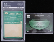 1960-2006 Johnny Unitas Topps Trading Cards (PSA 6 EX-MT) (Lot of 2)