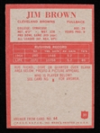 1965 Jim Brown Cleveland Browns Topps Trading Card #31