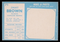 1961 Jim Brown Cleveland Browns Topps Trading Card #71