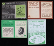 1966-69 Gale Sayers Chicago Bears Topps Trading Cards (1966 Topps Rookie Card #38) (Lot of 4)