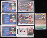 2000 Tom Brady New England Patroits Score Pacific and Aurora Trading Cards (Rookie Cards) (Lot of 7)