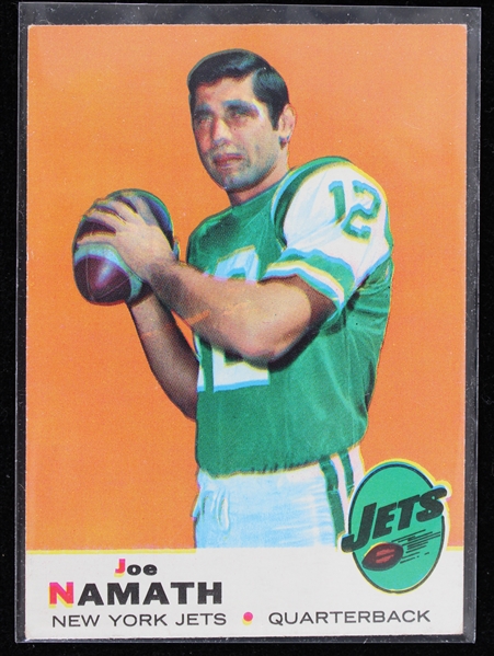 1969 Joe Namath New York Jets Topps Trading Card #100