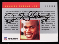 1991 Derrick Thomas Kansas City Chiefs Autographed On Back Proline Trading Card *JSA*