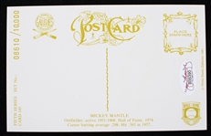 1981 Mickey Mantle (d.1995) New York Yankees Autographed Perez-Steele HOF Postcard 8610/10000 *JSA*