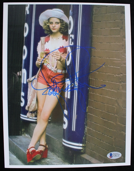 1976 Jodie Foster as Iris Steensma Taxi Driver Autographed 8"x10" Color Photo (Beckett)
