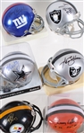 2000's Football Signed Mini Helmet Collection - Lot of 31 w/ Barry Sanders, Peyton Manning, Emmitt Smith, Ken Stabler & More (JSA)
