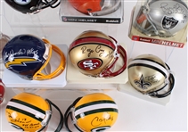 2000's Football Signed Mini Helmet Collection - Lot of 31 w/ Barry Sanders, Peyton Manning, Emmitt Smith, Ken Stabler & More (JSA)