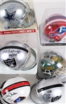 2000's Football Signed Mini Helmet Collection - Lot of 31 w/ Barry Sanders, Peyton Manning, Emmitt Smith, Ken Stabler & More (JSA)