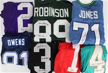 1990's-2000's Football Signed Jersey Collection - Lot of 22 w/ Rob Gronkowski, Howie Long, Ronnie Lott, Joe Montana, Jerry Rice & More (JSA)