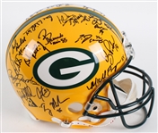 1997 Green Bay Packers Multi Signed Full Size Helmet w/ 30 Signatures Including Brett Favre, Gilbert Brown, Doug Pederson, Santana Dotson & More (JSA)