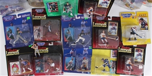 1990's Baseball Hockey Football Basketball Boxing Olympics MOC Starting Lineup Action Figures - Lot of 21 w/ Muhammad Ali, Mario Lemieux, Mark McGwire & More