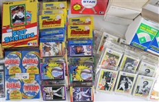 1980's-90's Baseball Football Basketball Sports Trading Cards MASSIVE Collection - Lot of Thousands w/ Complete Sets, Unopened Packs, Hobby Boxes & More
