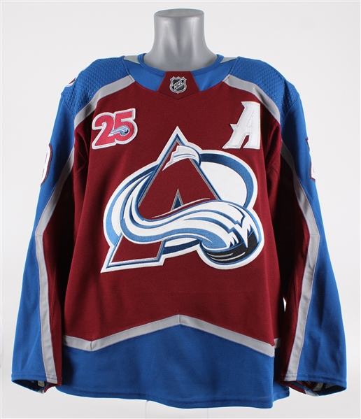 2021 Nathan MacKinnon Colorado Avalanche Game Worn Home Jersey (MEARS A10 / Avalanche COA)