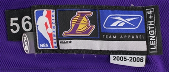 2005-06 Kobe Bryant Los Angeles Lakers Road Jersey (MEARS LOA)