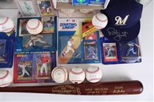 1950s-2000s MLB Programs, Starting Line Ups, Signed Baseballs & more (Lot of 40+)