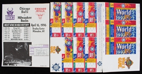 1988-98 Milwaukee Brewers Ticket Collection Featuring Robin Yount's 3,000th Hit, Postseason Ghost Strips & More (Lot of 34)