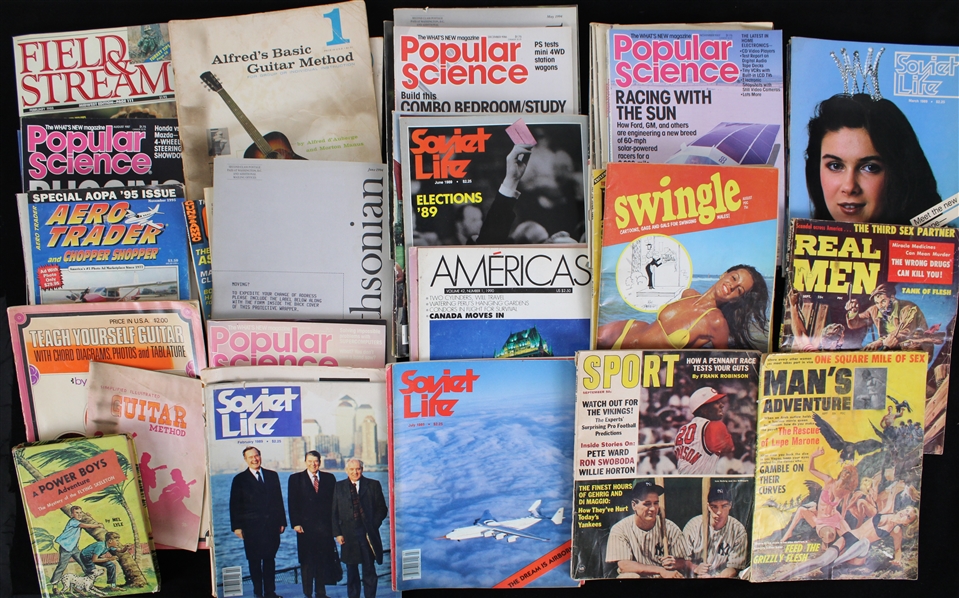 1950s-90s Magazine Collection w/ Baseball Trading Cards (Lot of 200+)
