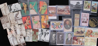1860's-1970's Presidential & Americana Postcard & Trade Card Collection - Lot of 125 