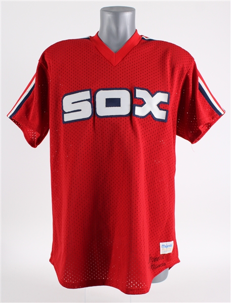 1982-86 Minnie Minoso Chicago White Sox Signed Post Career Batting Practice Jersey (MEARS LOA / JSA)