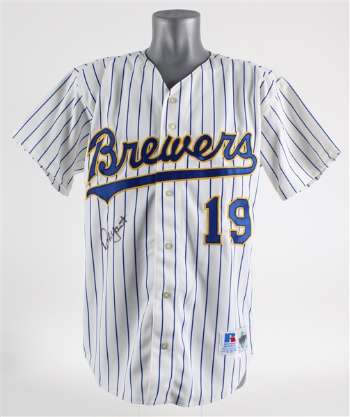 1992-93 Robin Yount Milwaukee Brewers Signed Professional Model Home Jersey (MEARS LOA / JSA)