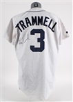 1992-96 Alan Trammell Detroit Tigers Signed Professional Model Home Jersey (MEARS LOA / JSA)