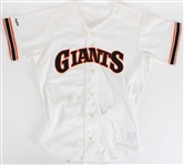 1989 Willie Mays San Francisco Giants Signed Scoreboard Jersey (JSA)
