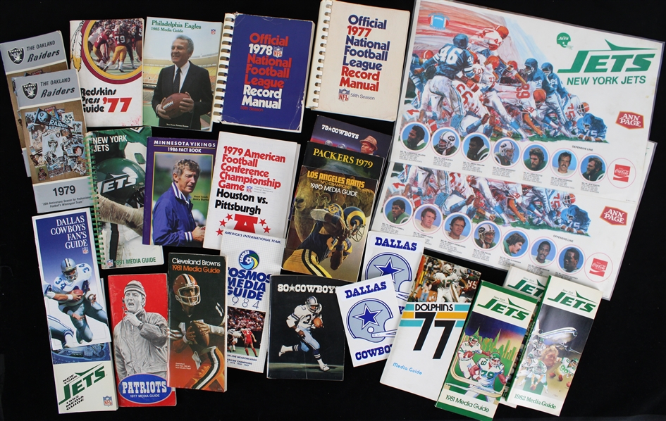 1970s-2010s NFL Media Guides, Yearbooks & more (Lot of 55+)