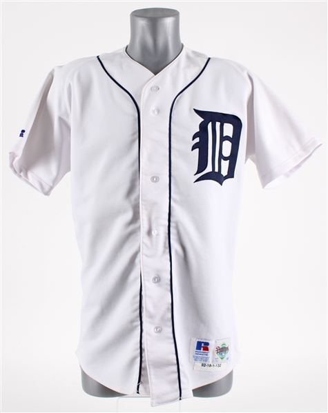 1992 Gary Pettis Detroit Tigers Game Worn Home Jersey (MEARS LOA)