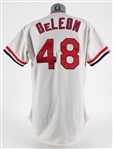 1991 Jose DeLeon St. Louis Cardinals Signed Game Worn Home Jersey (MEARS LOA / JSA)