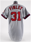 1987 Chuck Finley California Angels Signed Game Worn Road Jersey (MEARS LOA / JSA)