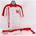 1983-84 Akeem Olajuwon Houston Cougars Signed Phi Slama Jama Warm Up Suit (MEARS LOA) 