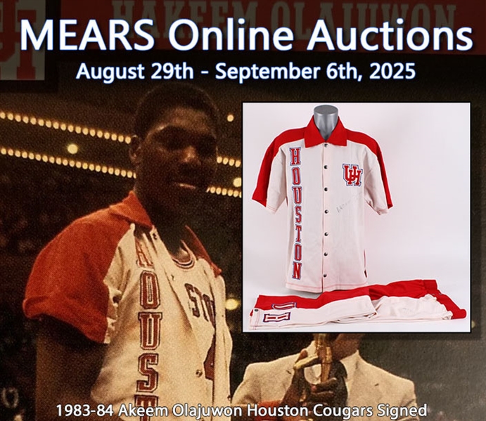 1983-84 Akeem Olajuwon Houston Cougars Signed Phi Slama Jama Warm Up Suit (MEARS LOA) 