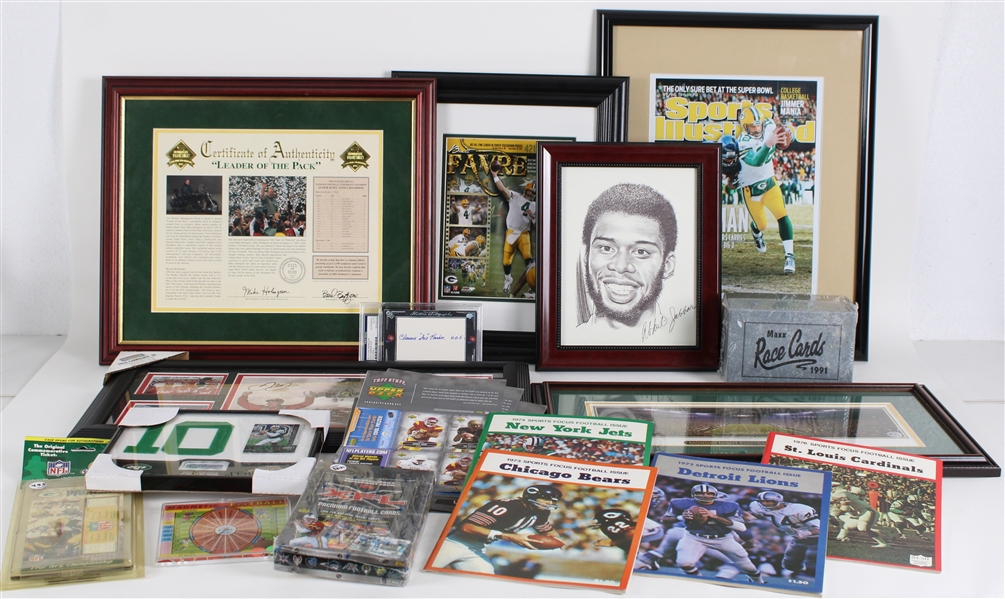 1970s-2010s Green Bay Packer 17x21 Prints, Sports Focus & more (Lot of 25)