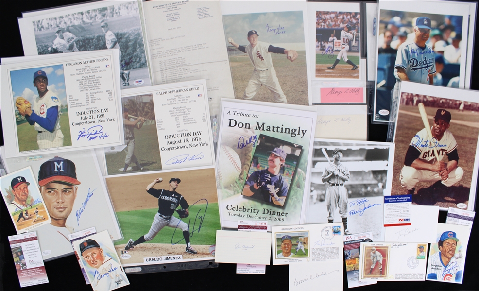 1960-2020s Humongous Baseball Signed Photo Collection - Lot of 175 w/ Ralph Kiner, Buck Leonard, Johnny Mize, Buck ONeil, Kirby Puckett, Ryne Sandberg, Duke Snider, Ichiro Suzuki & More