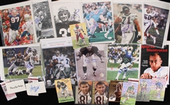1970's-2010's Huge Football Signed Photo Collection - Lot of 190 w/ Dick Butkus, Earl Campbell, Terrell Davis, Richard Dent, Joe Greene, Franco Harris, Paul Hornung & More