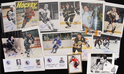 1970's-2000's Hockey Signed Photo Collection - Lot of 105 w/ Wayne Gretzky, Gordie Howe, Bobby Hull, Brett Hull, Guy LaFleur, Patrick Roy & More