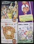 1940-1983 Green Bay Packers and Milwaukee Braves Official Programs and Scorecards (Lot of 8)