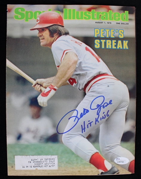 1978 Pete Rose (d.2024) Cincinnati Reds Autographed Sports Illustrated Cover *JSA*