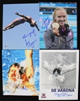 1960's-2020's Greg Louganis, Amanda Beard, Ryan Lochte  & More Swimmers Signed 4x6 and 8x10  Photos (Lot of 20)