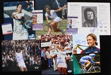 1970's-2010's Stan Smith, Chris Everett, Billie Jean King  & More Signed Index Cards 5x7 and 8x10  Photos (Lot of 31)