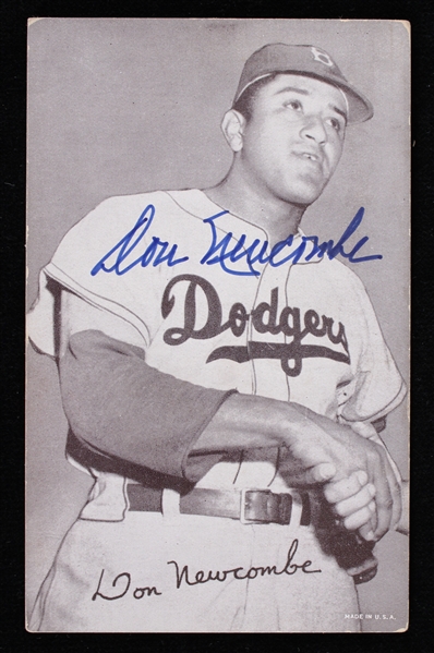 1949-51, 54-58 Don Newcombe  Brooklyn Dodgers Autographed 3.5"x5" B&W Photo (Blank Back) (JSA)