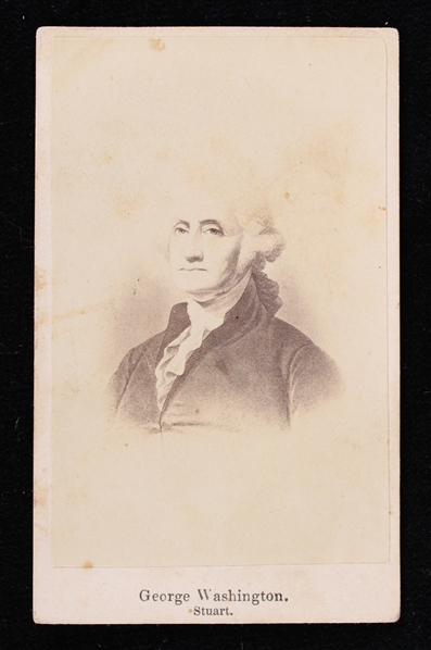 1880s-1900s George Washington 2.5"x4" CDV B&W Photographic Print (Blank Back)