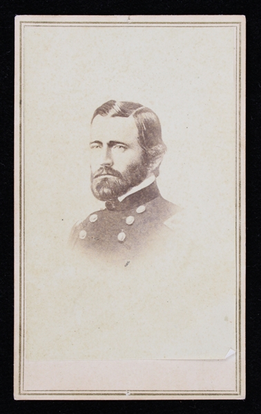 1861-64 General Ulysses S. Grant 2.5"x4" CDV B&W E&HT Anthony Photo