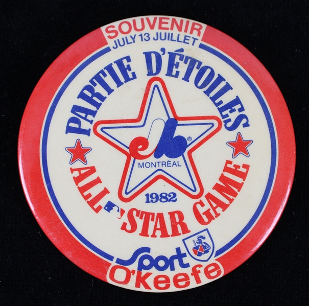 1982 Montreal Expos MLB All Star Game 3.5" Pushback Button