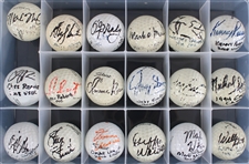 1990's-2000's Golf Memorabilia Collection - Lot of 90 w/ Signed Golf Balls, Greater Milwaukee Open Volunteer Passes, Caddy Vests & More (JSA)