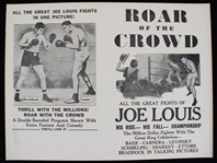 1953 Joe Louis "Roar of the Crowd" Documentary Flyer