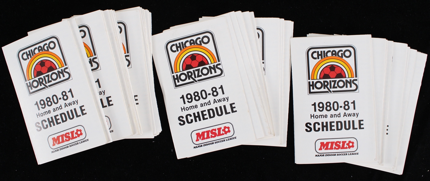 1980-81 Chicago Horizons Indoor Soccer Schedule (Lot of 60+)