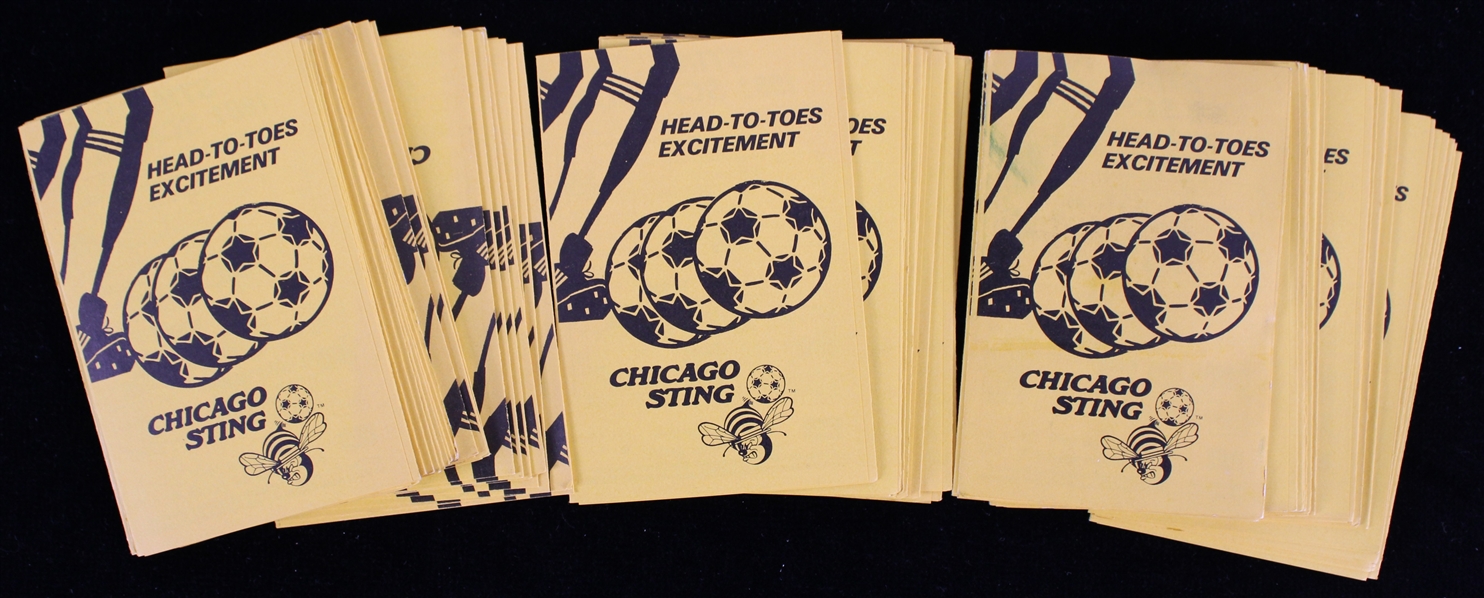 1981 Chicago Sting Pocket Schedules (Lot of 60+)